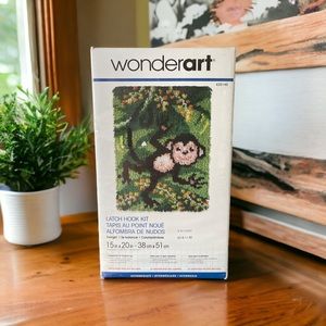 NIB WonderArt Monkey Latch Hook Set
